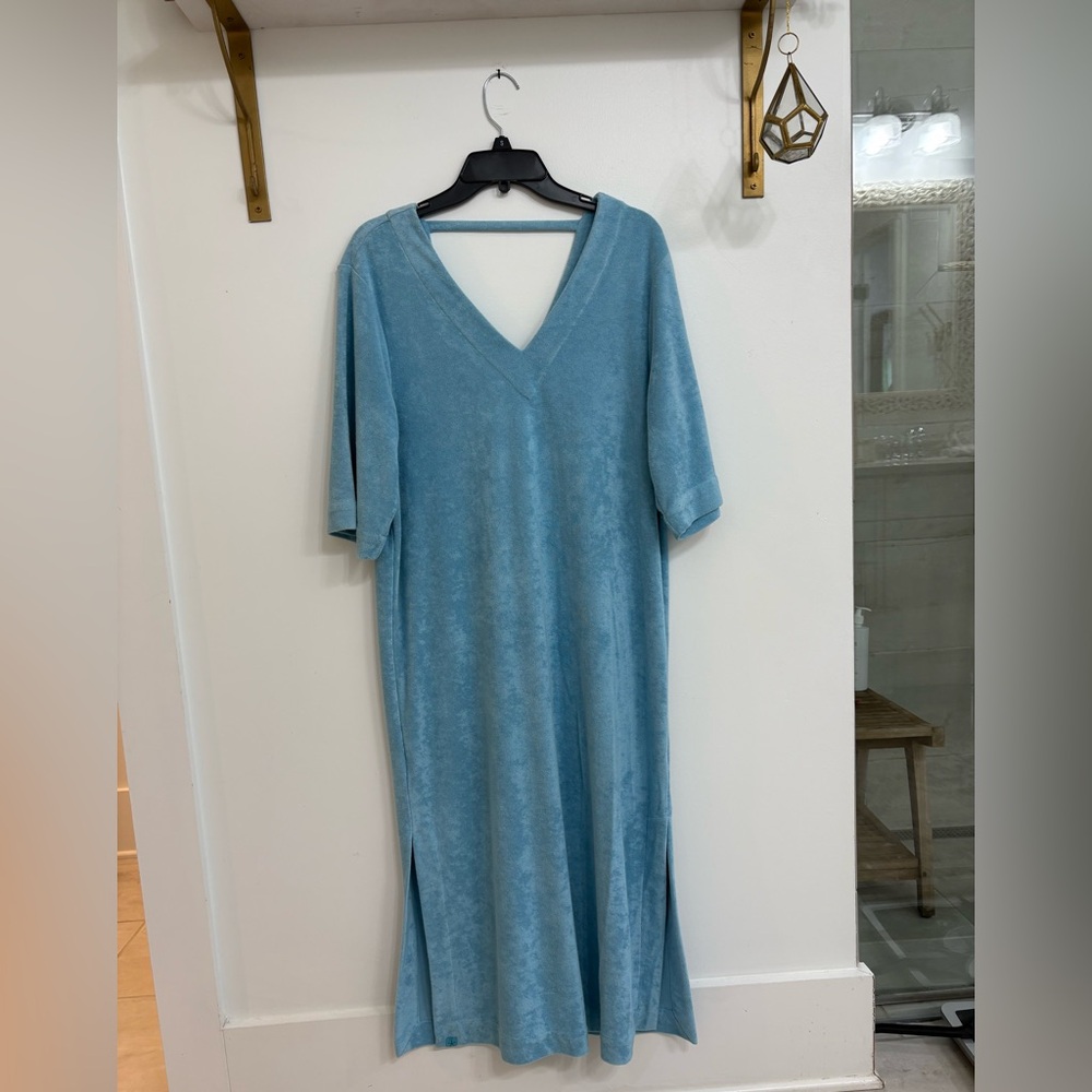 Barefoot Dreams Light Blue Plush Beach Cover-Up